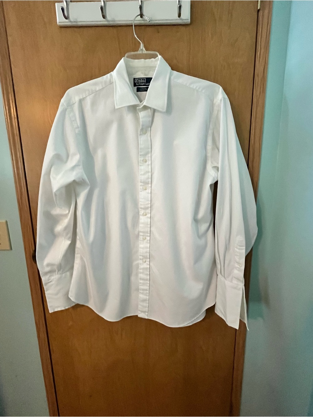 Polo Ralph Lauren Men's White Curham Classic Fit Dress Shirt Size 18 / 35 EUC